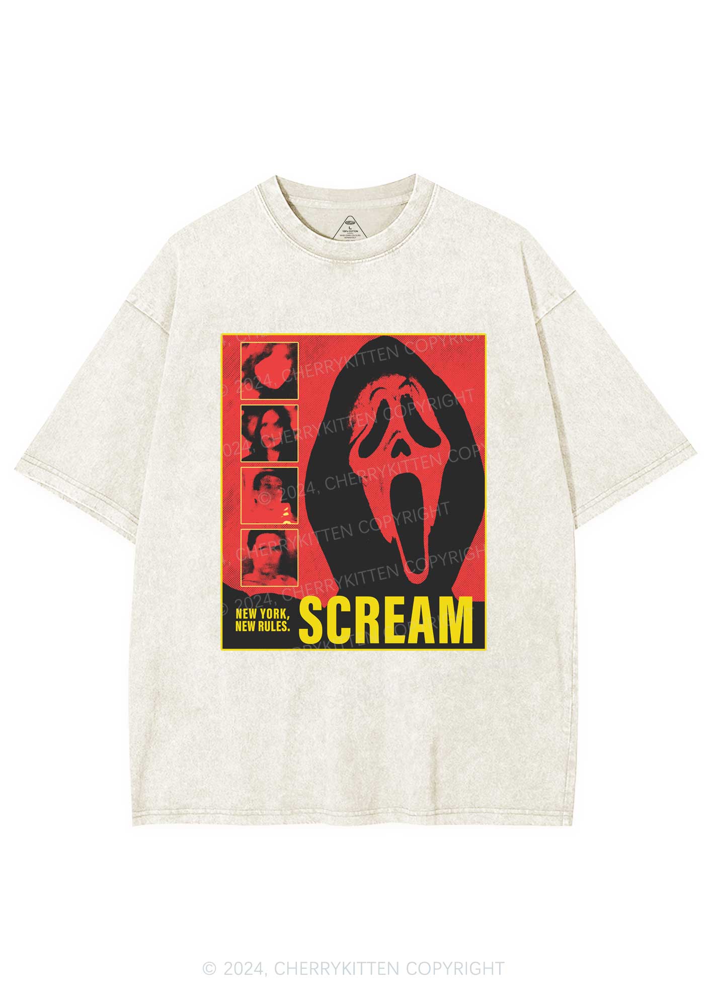 Scream New York Halloween Y2K Washed Tee Cherrykitten