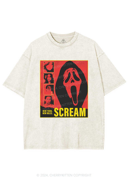 Scream New York Halloween Y2K Washed Tee Cherrykitten