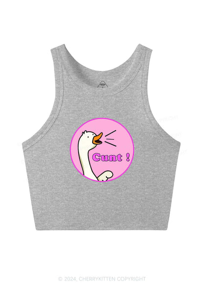 Duck Cxxt Y2K Crop Tank Top Cherrykitten