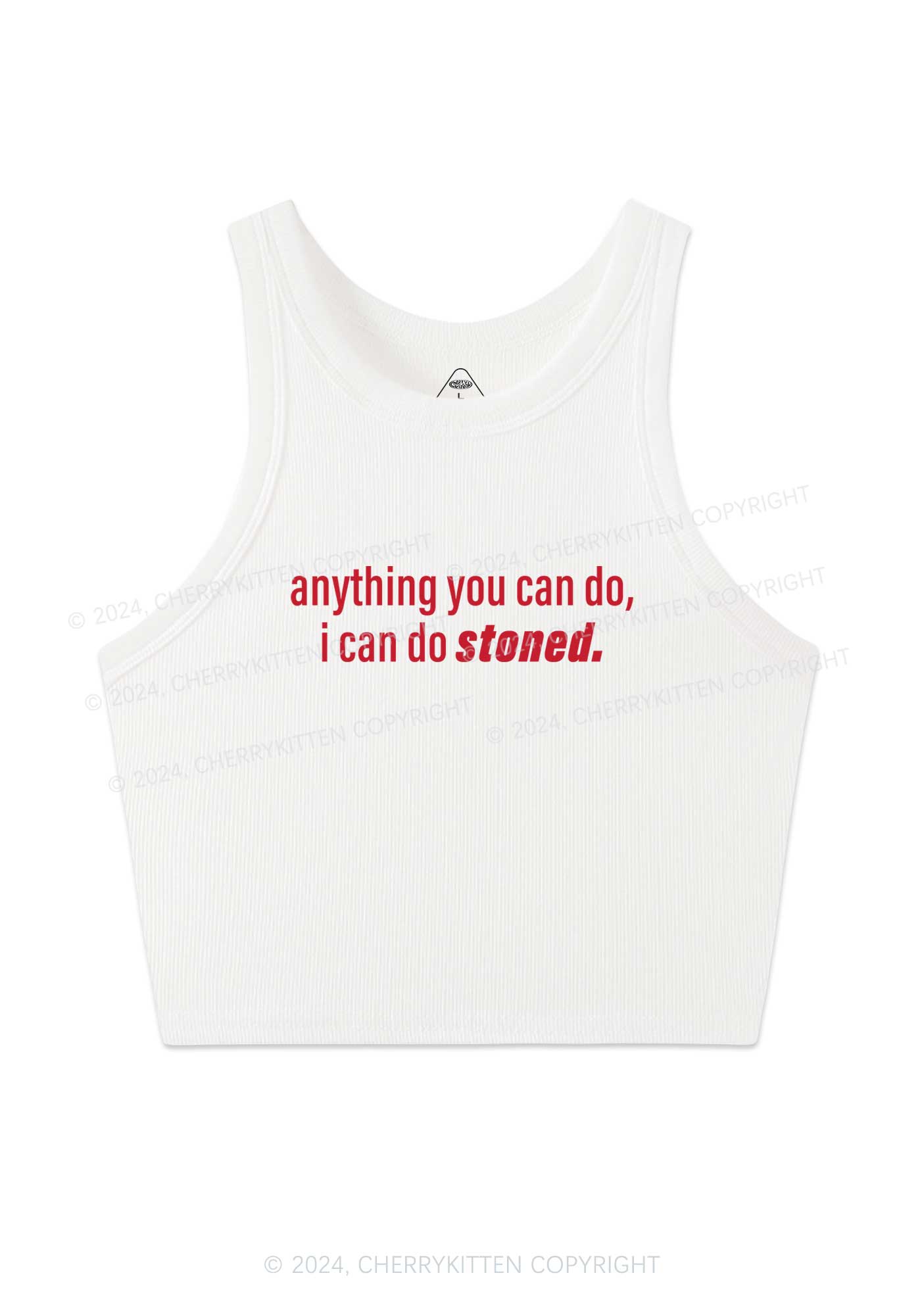 I Can Do Stoned Y2K Crop Tank Top Cherrykitten