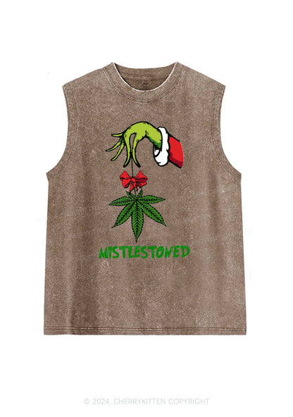 Christmas Mistlestoned Y2K Washed Tank Cherrykitten