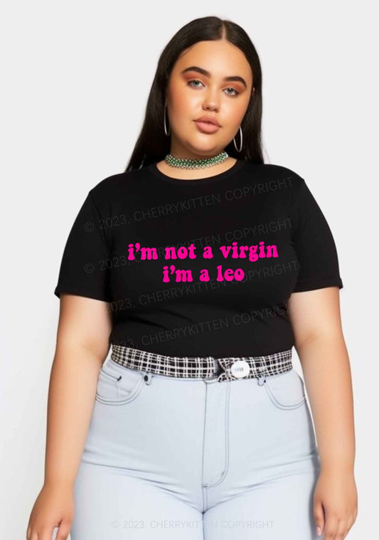 Curvy Custom Zodiac I'm Not A Virgin Y2K Baby Tee Cherrykitten