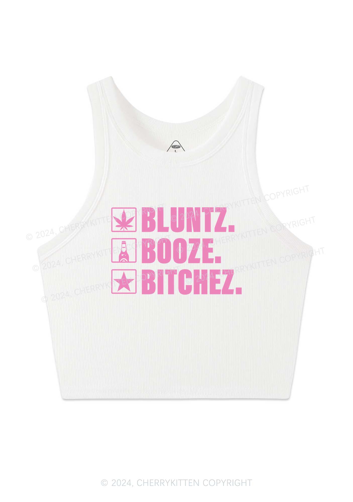 Bluntz Bxxch Y2K Crop Tank Top Cherrykitten