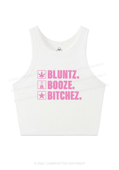 Bluntz Bxxch Y2K Crop Tank Top Cherrykitten