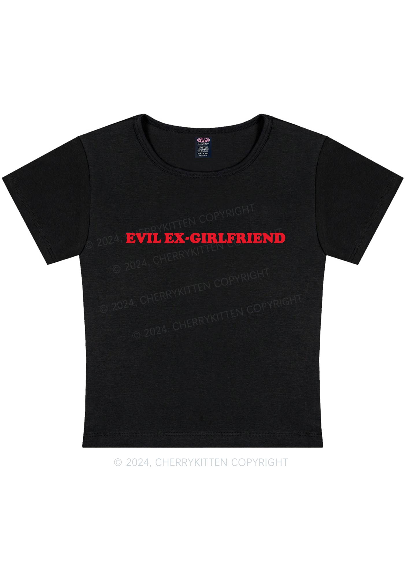 Evil Ex Girlfriend Y2K Baby Tee Cherrykitten