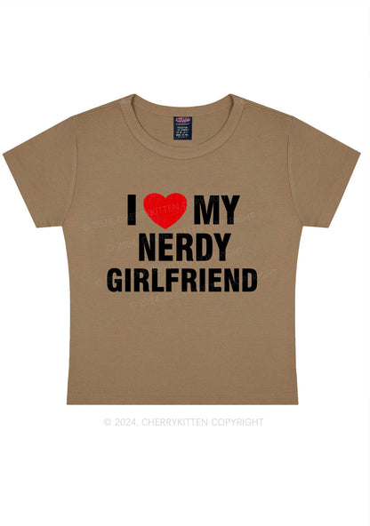 Love My Nerdy Girlfriend Y2K Valentine's Day Baby Tee Cherrykitten