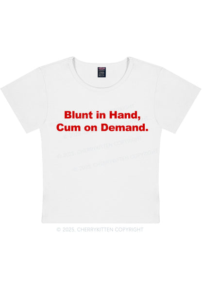 Blunt In Hand Y2K Baby Tee Cherrykitten