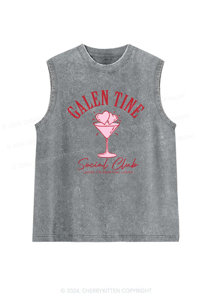 Galentine Social Club Y2K Valentine's Day Washed Tank Cherrykitten