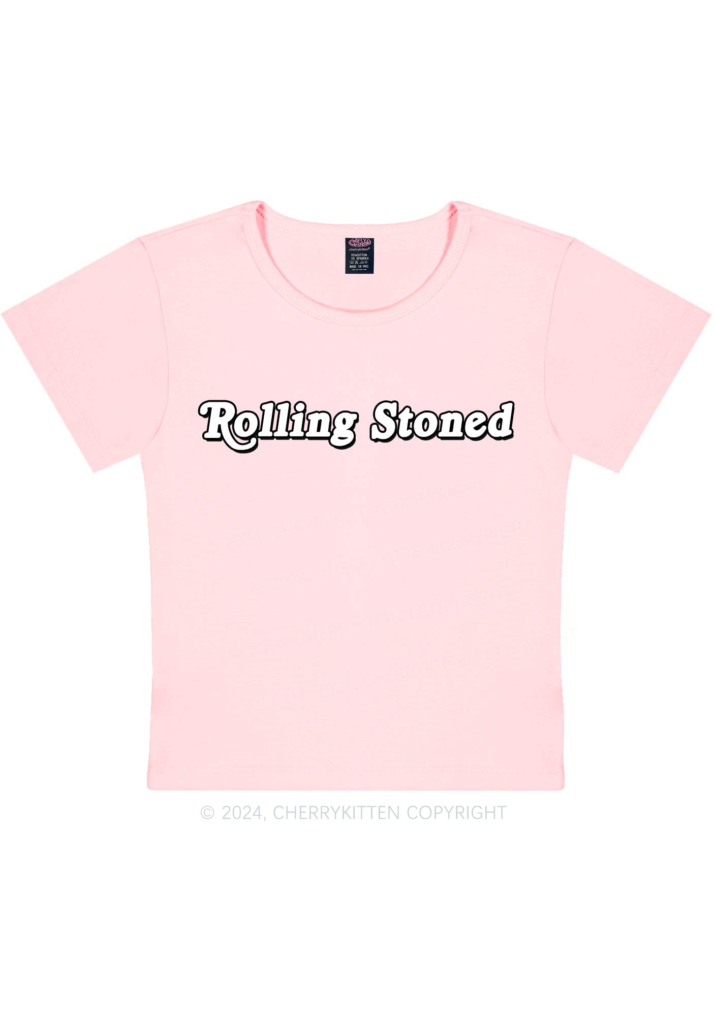 Rolling Stoned Y2K Baby Tee Cherrykitten