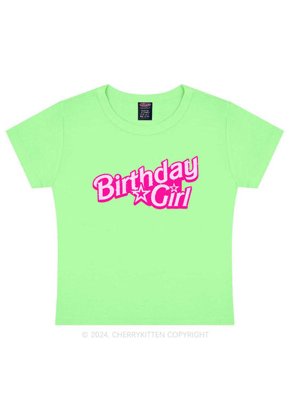 Barb Birthday Girl Y2K Baby Tee Cherrykitten