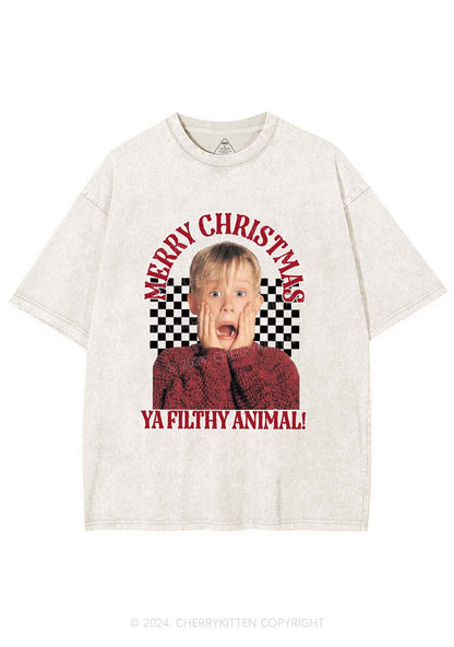 Christmas Movies Y2K Washed Tee Cherrykitten