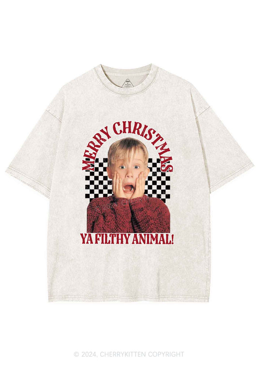 Christmas Movies Y2K Washed Tee Cherrykitten