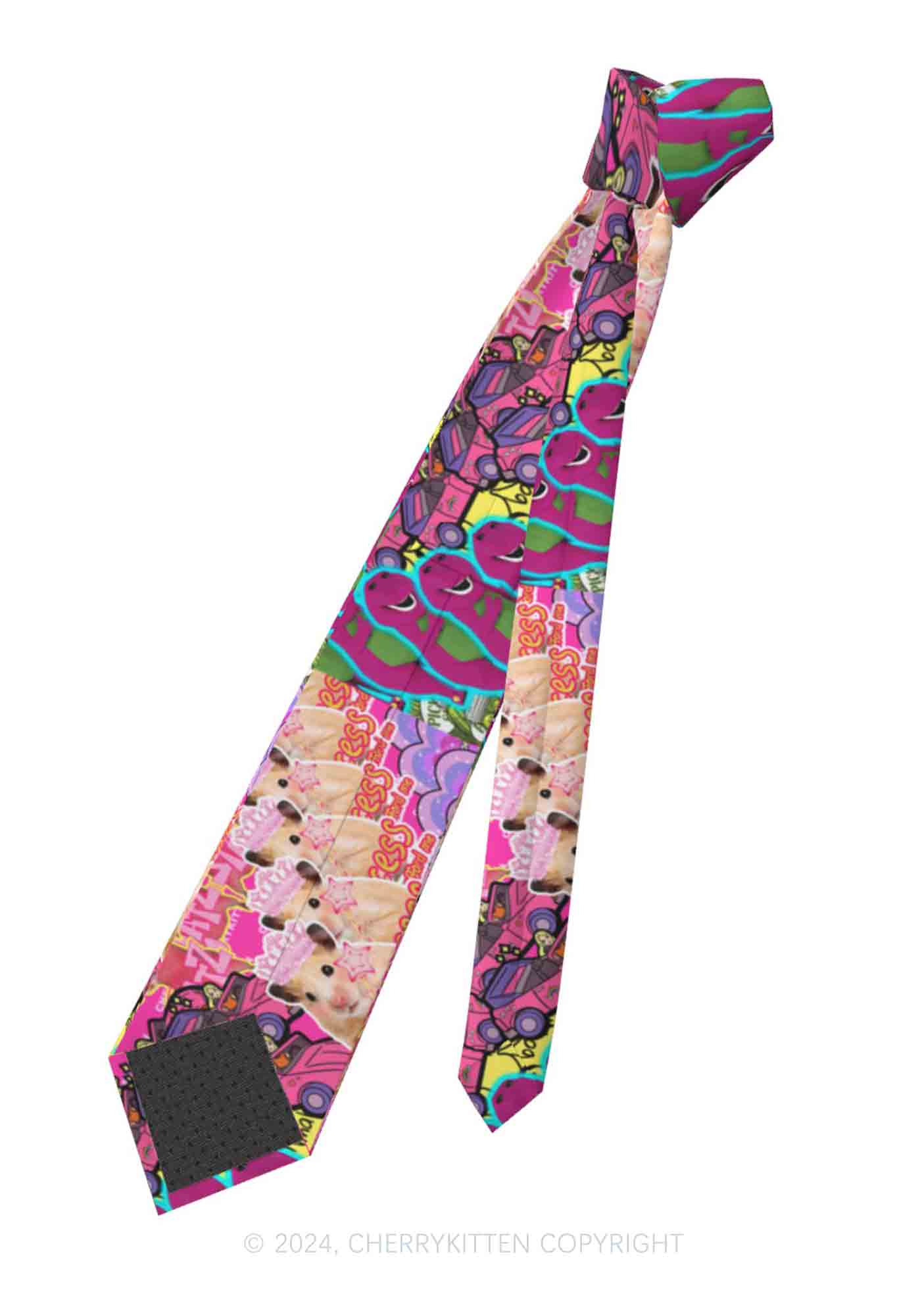 Pink Rat Y2K Necktie Cherrykitten