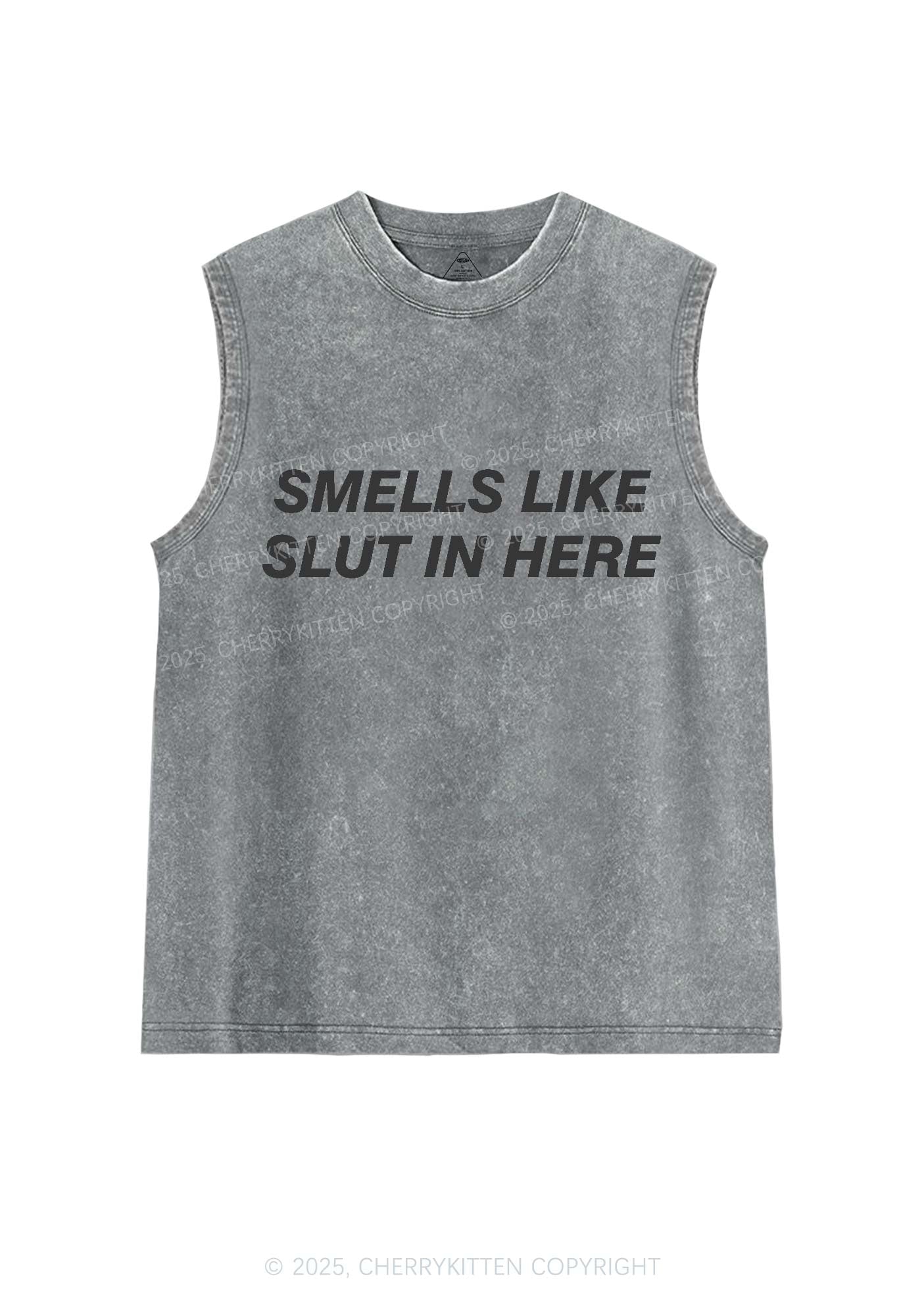 Smells Like Slxt Y2K Washed Tank Cherrykitten