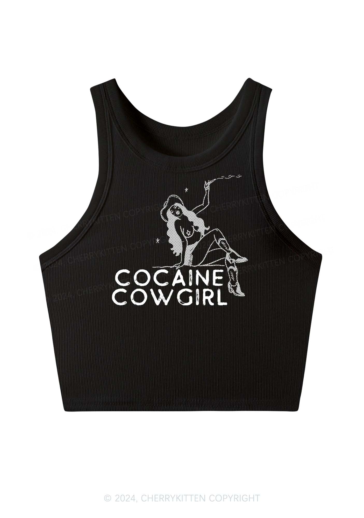 Cola Cowgirl Y2K Crop Tank Top Cherrykitten