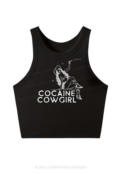 Cola Cowgirl Y2K Crop Tank Top Cherrykitten