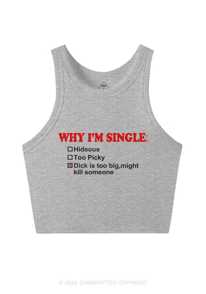 Why Im Single Y2K Crop Tank Top Cherrykitten