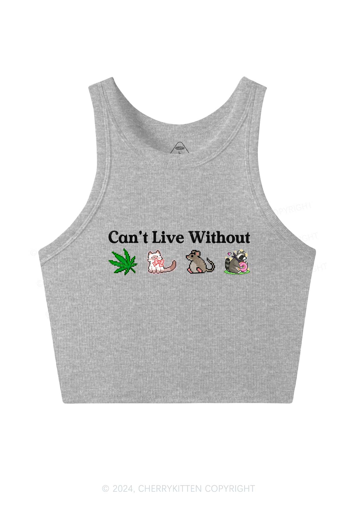 Can't Live Without Y2K Crop Tank Top Cherrykitten