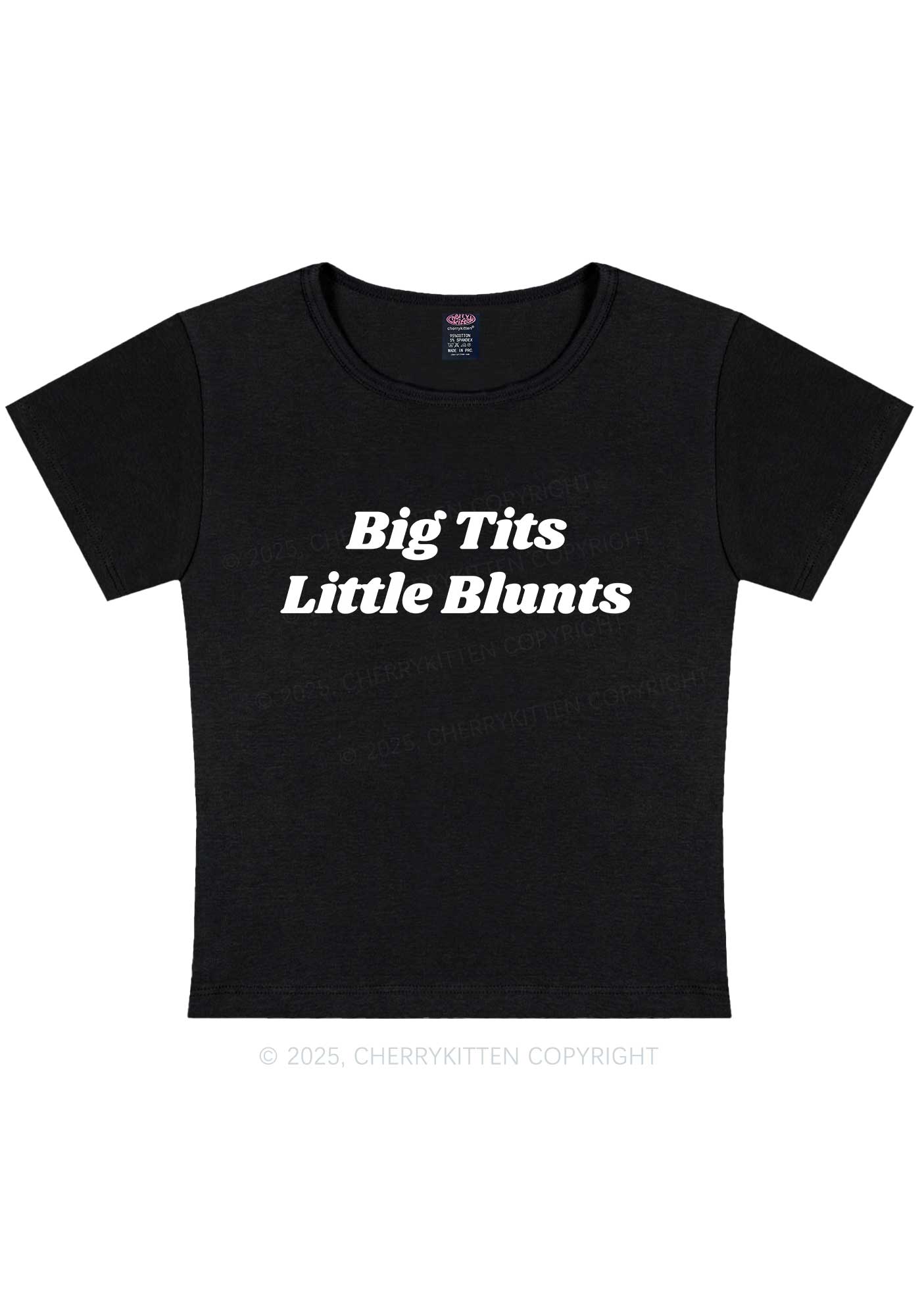 Big Txts Little Blunts Y2K Baby Tee Cherrykitten