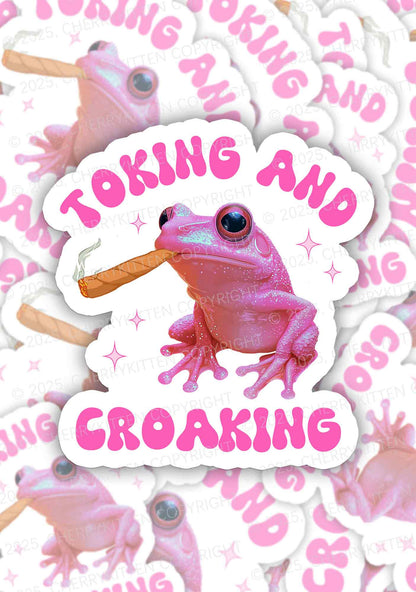 Toking And Croaking 1Pc Y2K Sticker Cherrykitten