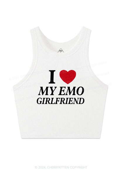 I Love My Emo GF Y2K Valentine's Day Crop Tank Top Cherrykitten