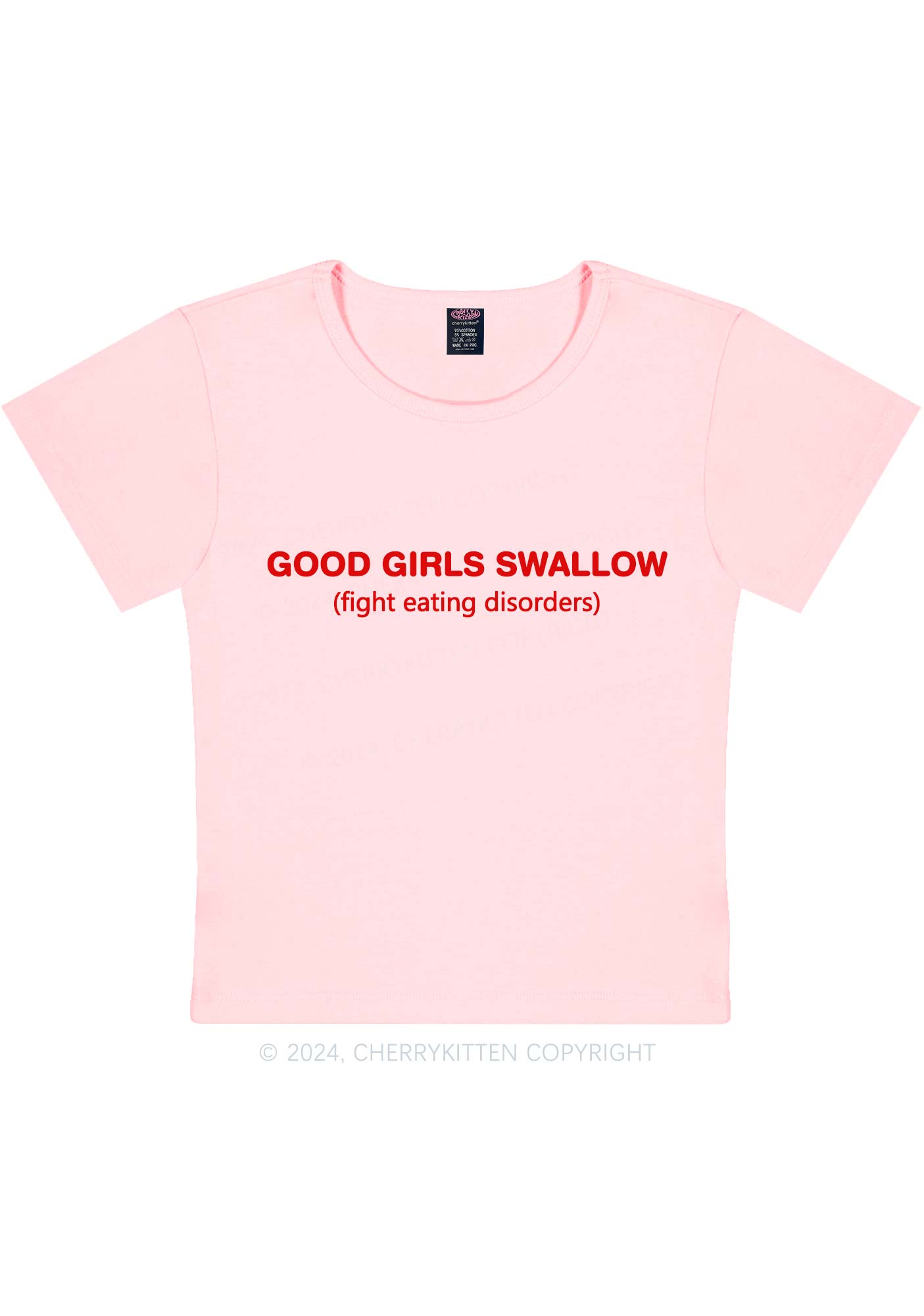 Good Girls Swallow Y2K Baby Tee Cherrykitten