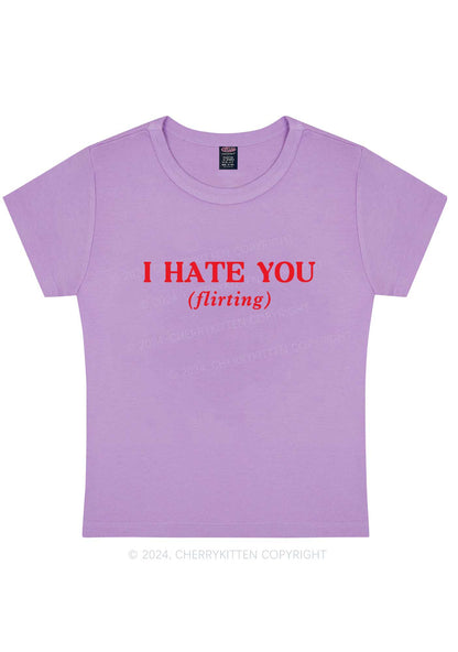 I Hate You Flirting Y2K Baby Tee Cherrykitten