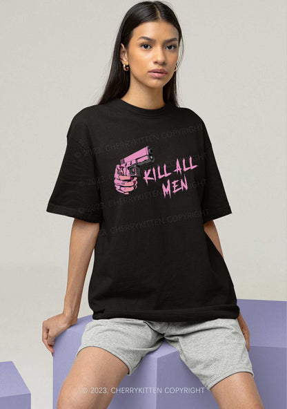 Kill All Men Y2K Chunky Shirt Cherrykitten