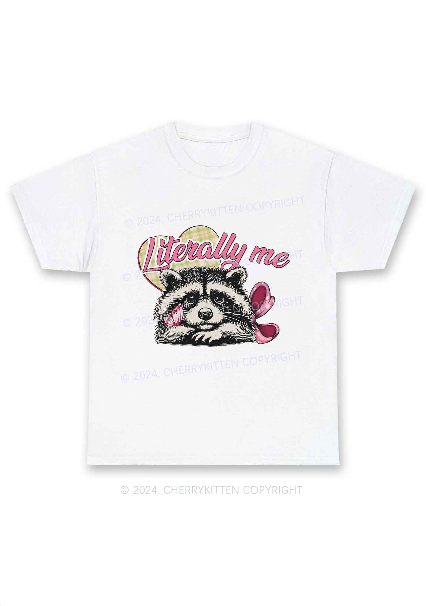 Literally Me Raccoon Y2K Chunky Shirt Cherrykitten