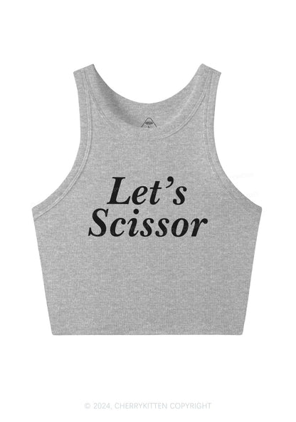 Lets Scissor Y2K Crop Tank Top Cherrykitten