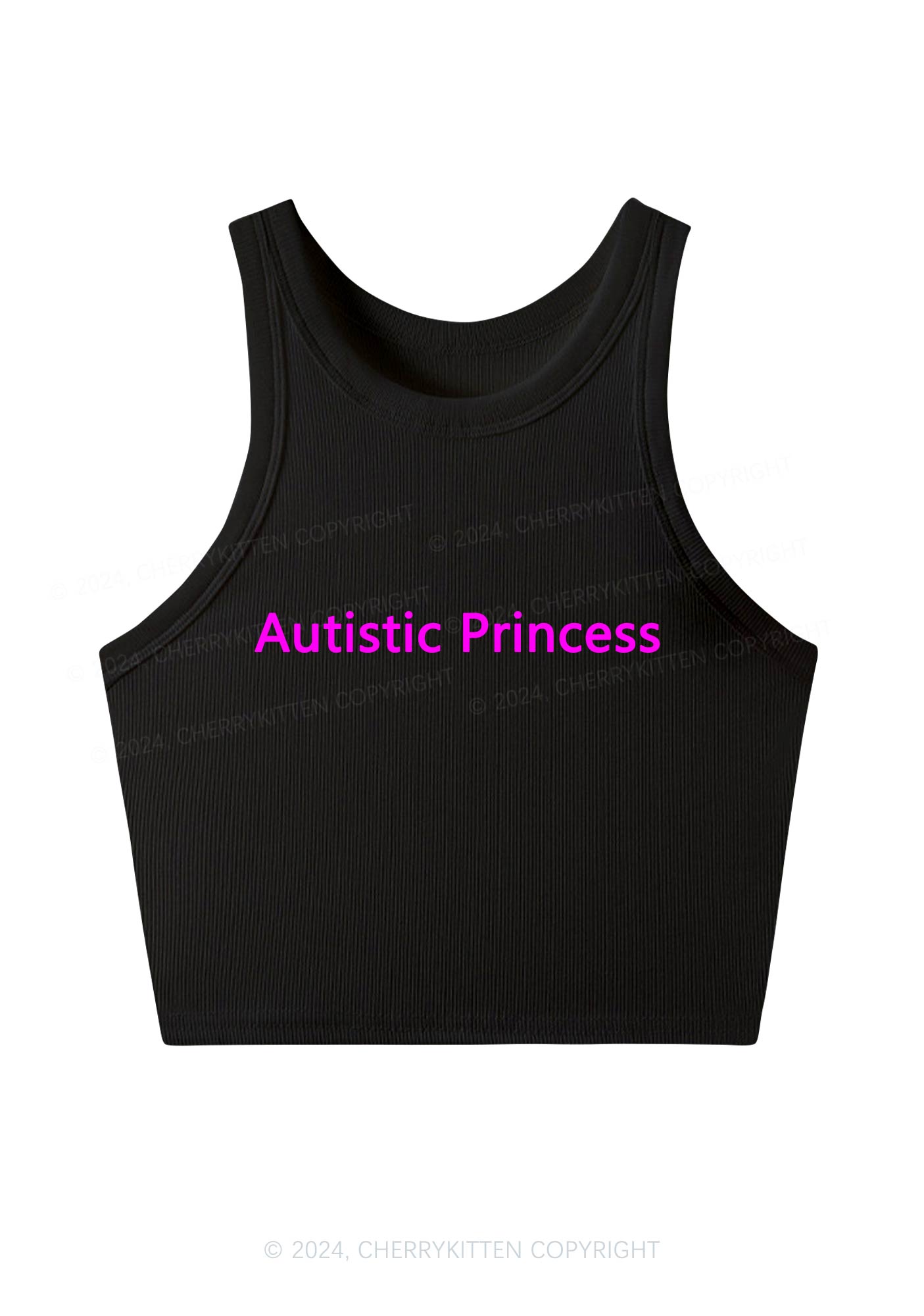 Autistic Princess Y2K Crop Tank Top Cherrykitten