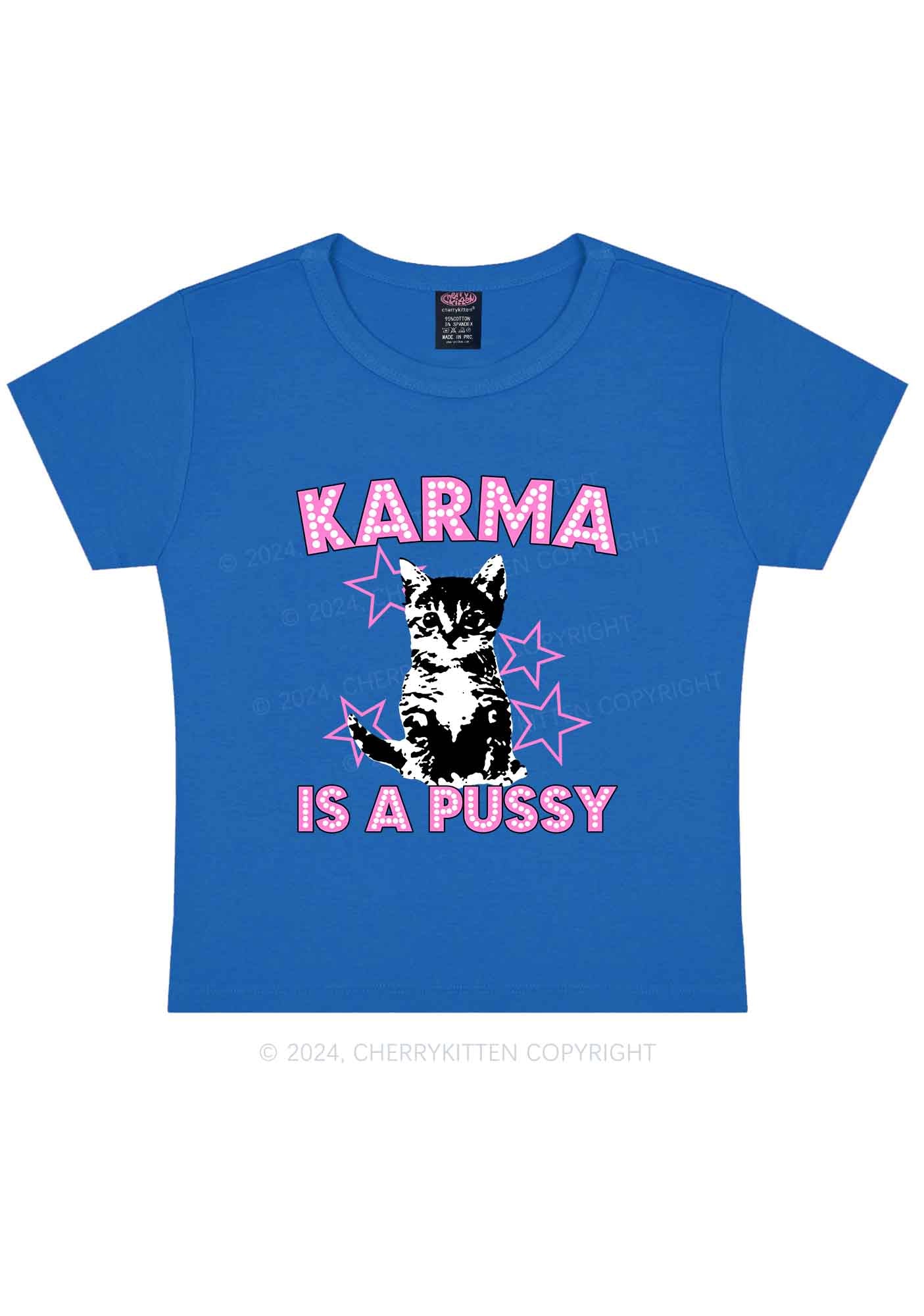 Karma Puxxy Y2K Baby Tee Cherrykitten