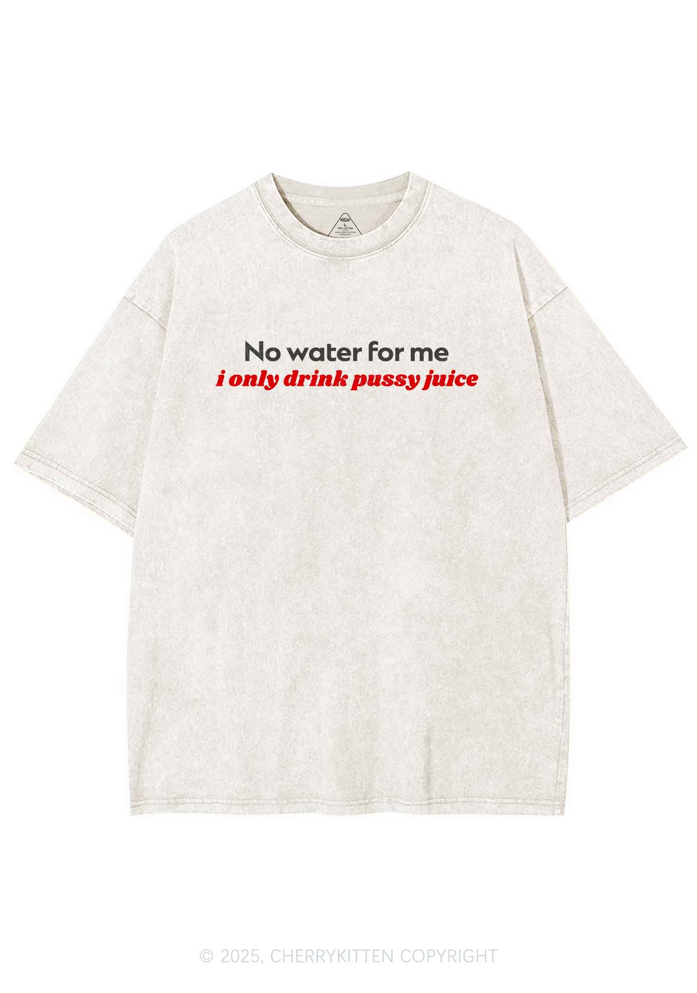 I Drink Puxxy Juice Y2K Washed Tee Cherrykitten