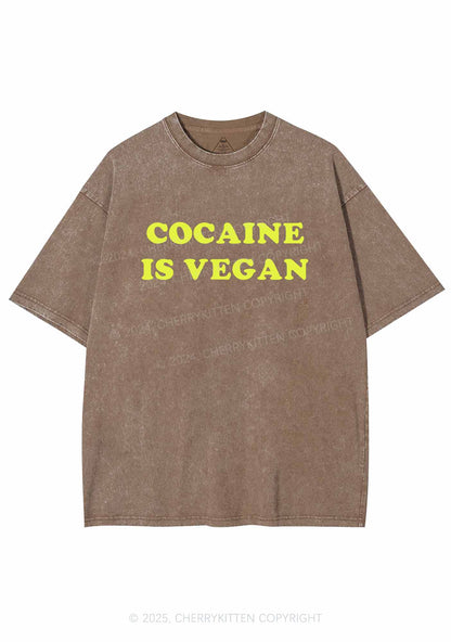 Cola Is Vegan Y2K Washed Tee Cherrykitten