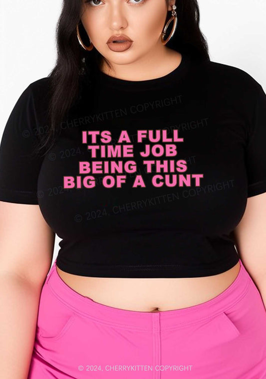 Curvy This Big Of Cxnt Y2K Baby Tee Cherrykitten