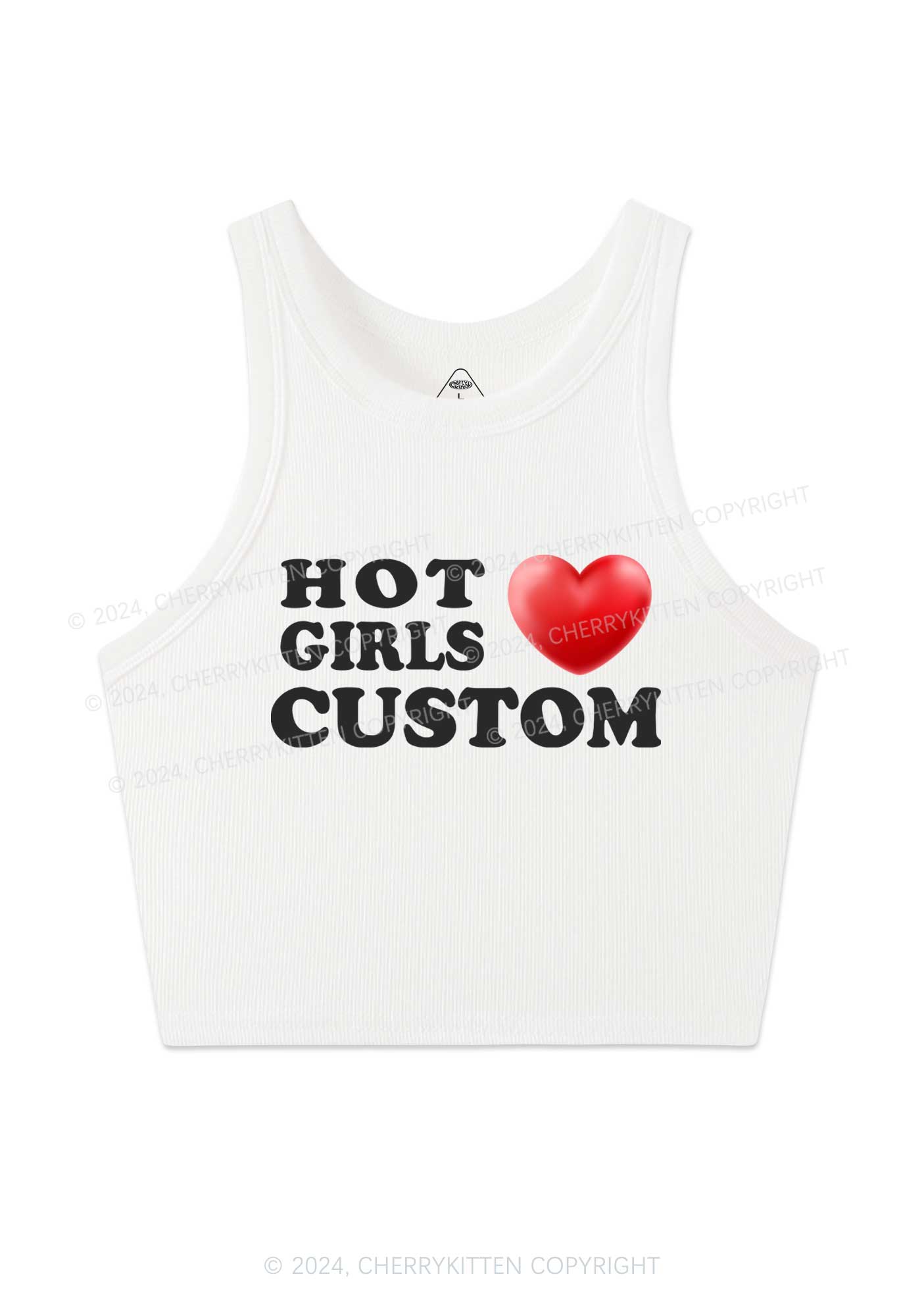 Hot Girls Love Custom Y2K Crop Tank Top Cherrykitten