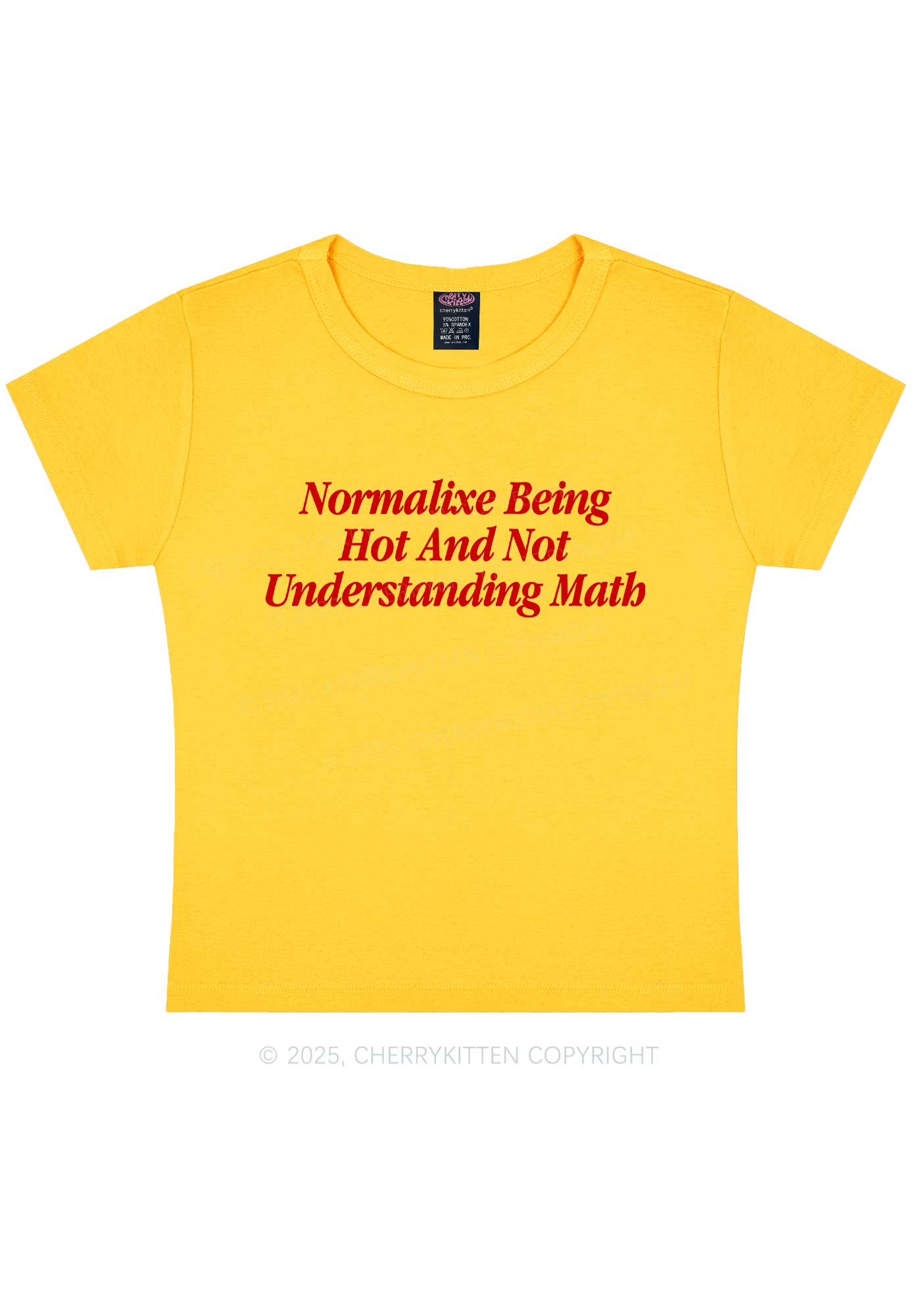 Hot And Not Understanding Math Y2K Baby Tee Cherrykitten