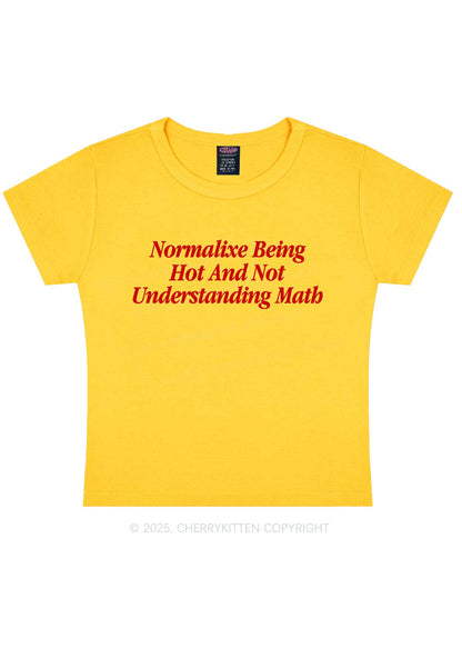 Hot And Not Understanding Math Y2K Baby Tee Cherrykitten