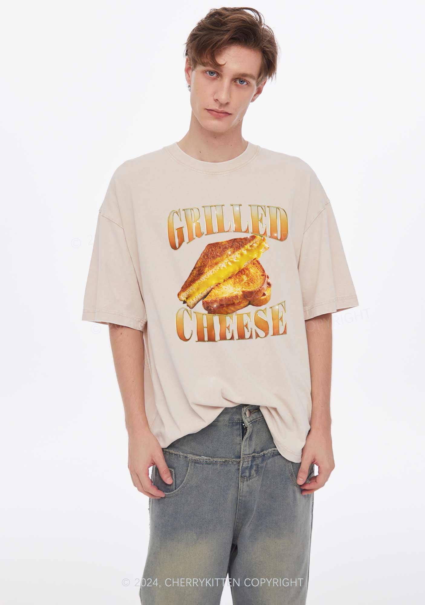 Grilled Cheese Y2K Washed Tee Cherrykitten