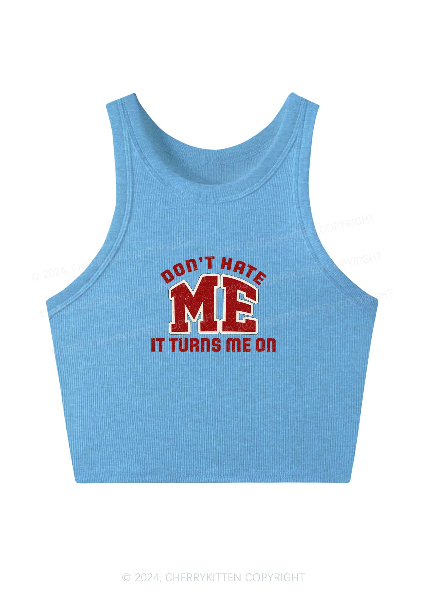 Don't Hate Me Y2K Crop Tank Top Cherrykitten