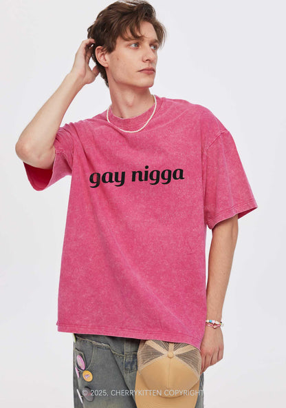 Gay Nigga Y2K Washed Tee Cherrykitten