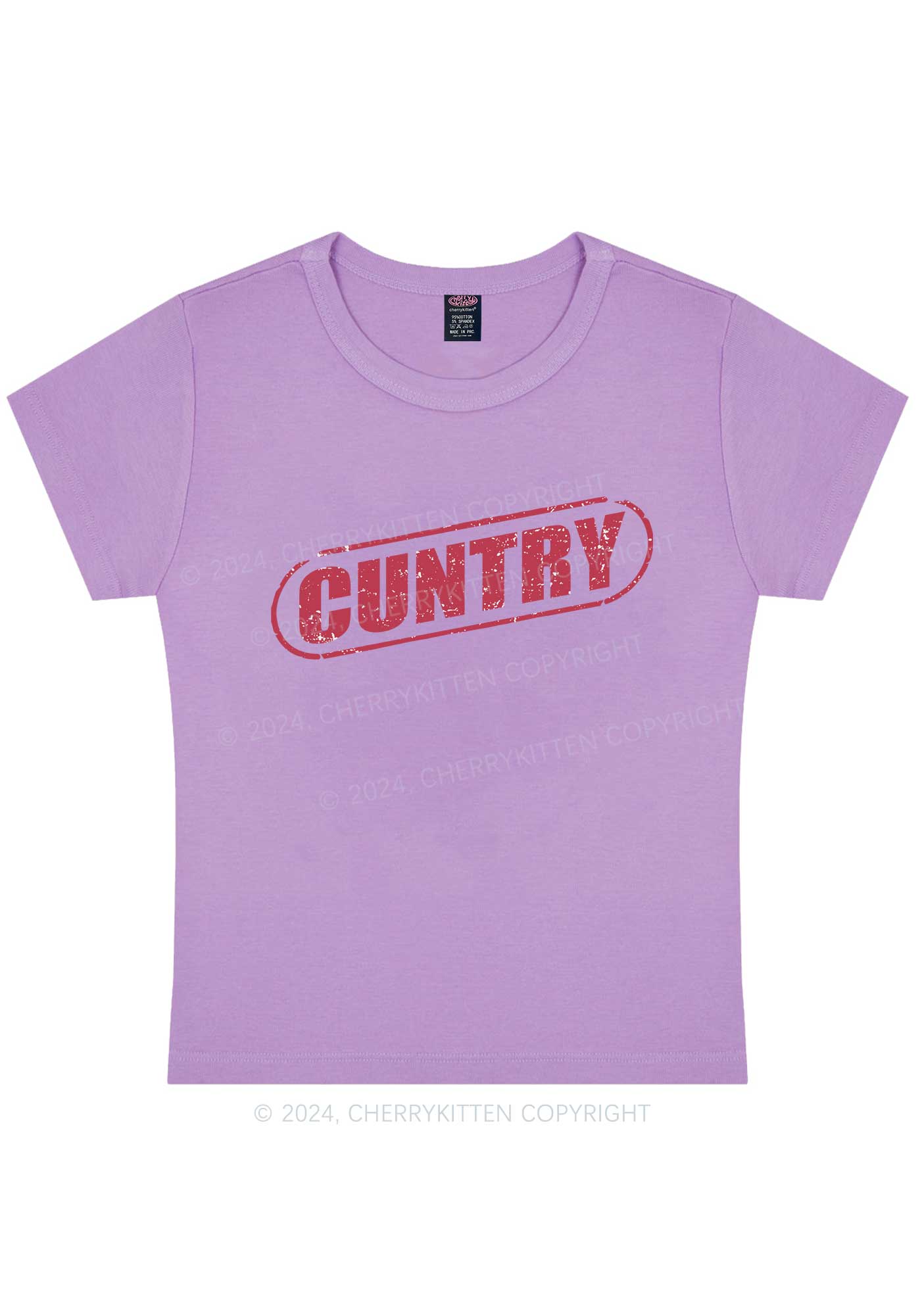 Cuntry Y2K Baby Tee Cherrykitten