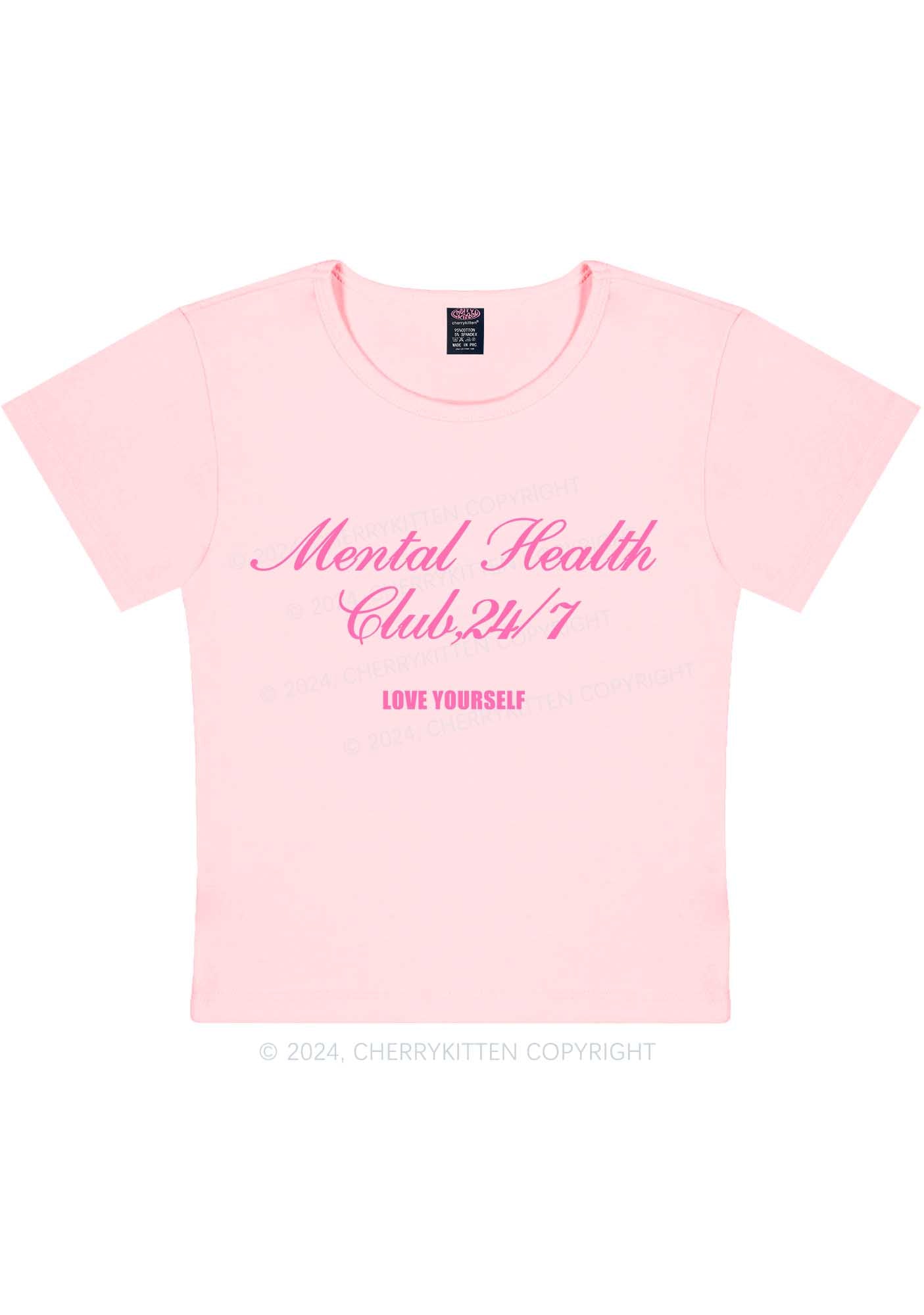 Mental Health Club Y2K Baby Tee Cherrykitten