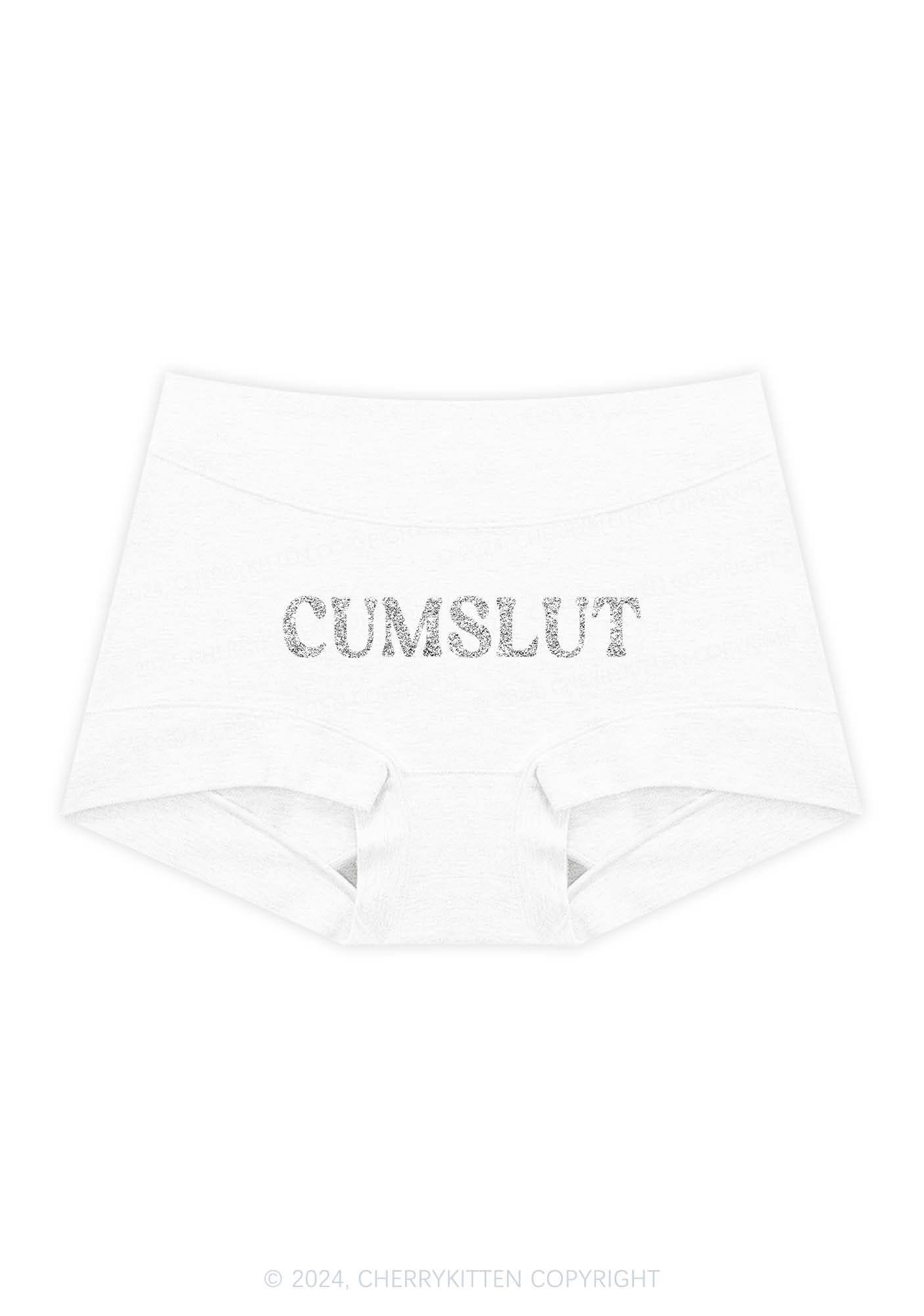 Glitter Comeslut Y2K Mid Rise Waist Boyshort Cherrykitten