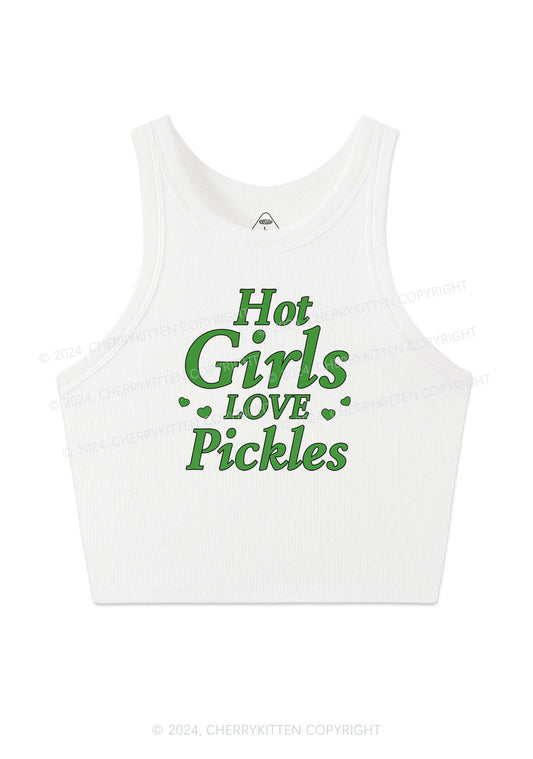 Hot Girls Love Pickles Y2K Crop Tank Top Cherrykitten