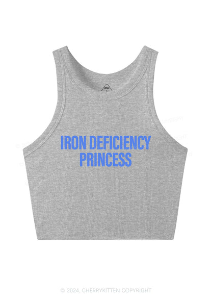 Iron Deficiency Princess Y2K Crop Tank Top Cherrykitten