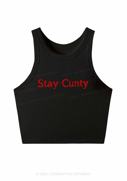 Stay Cxnty Y2K Crop Tank Top Cherrykitten