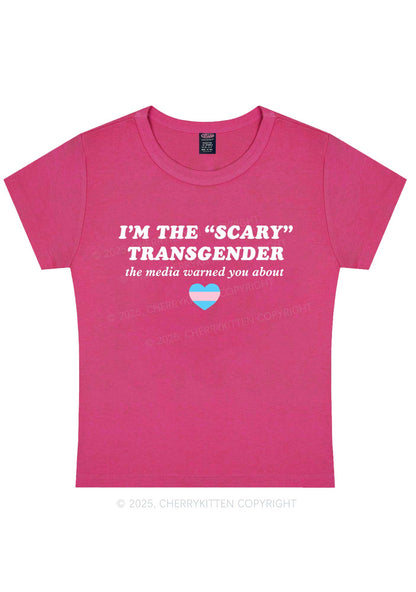 Im The Scary Transgender Y2K Baby Tee Cherrykitten