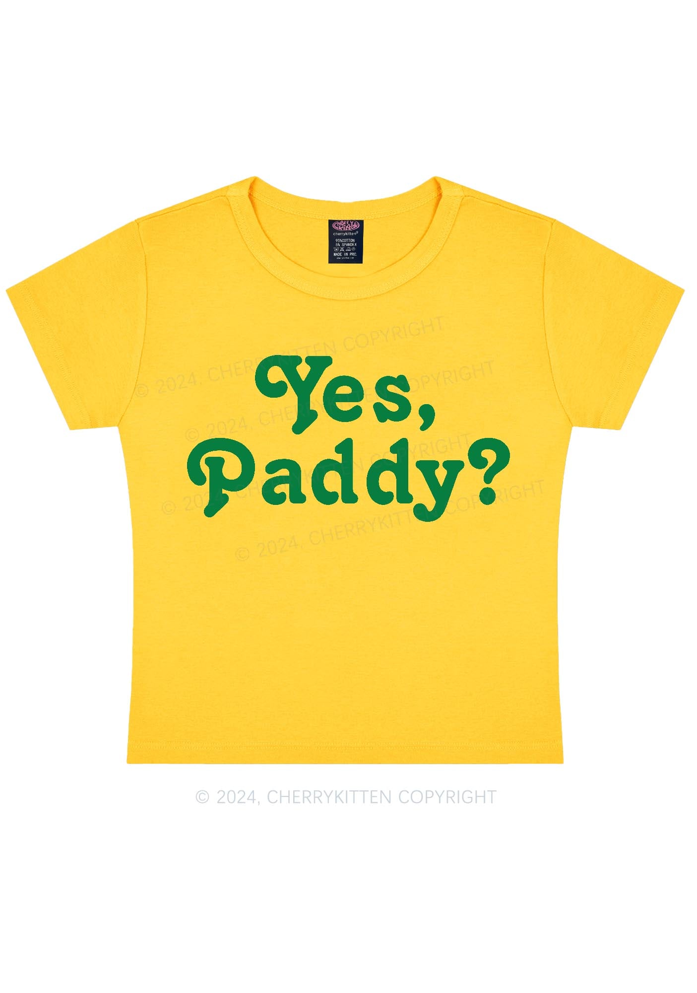 Yes Paddy St Patricks Y2K Baby Tee Cherrykitten