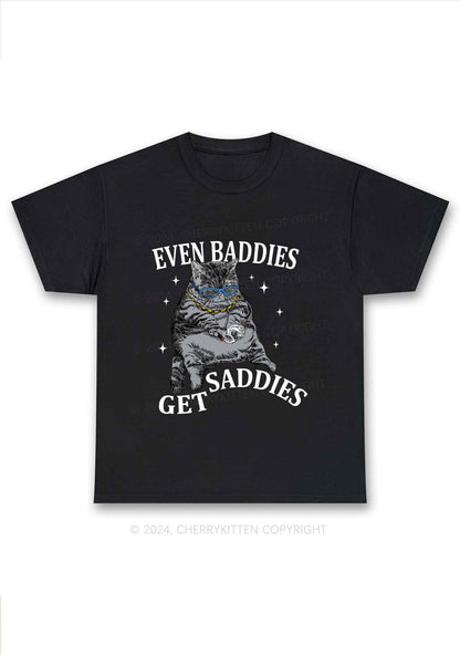 Even Baddies Get Saddies Y2K Chunky Shirt Cherrykitten